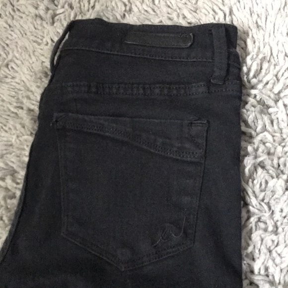 Express Black Distressed Mid Rise Jeans - Picture 5 of 8